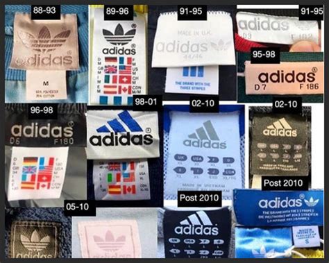 adidas vintage clothing tags